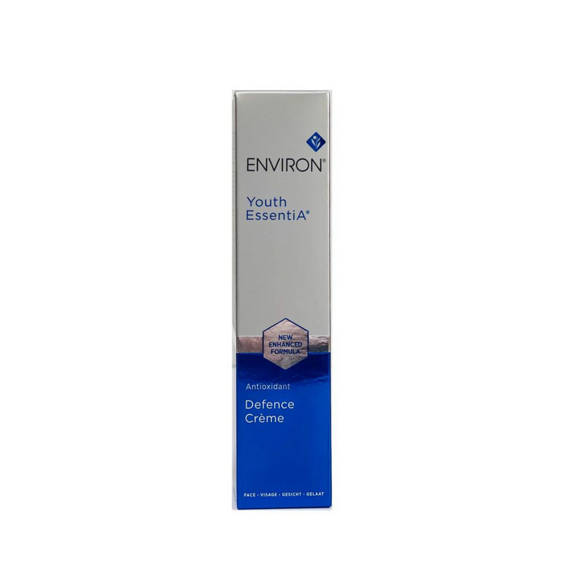 Environ Antioxidant Defence Crème in a 35ml jar, featuring a smooth cream texture for skin protection and nourishment.