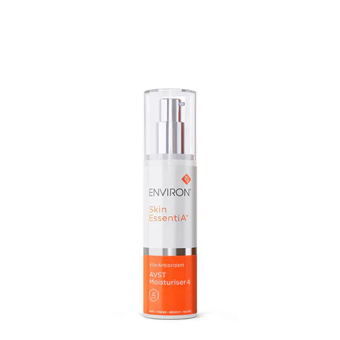 Environ Vita-Antioxidant AVST Moisturiser 4 in a 50ml jar, featuring the skincare product with a sleek container and label.