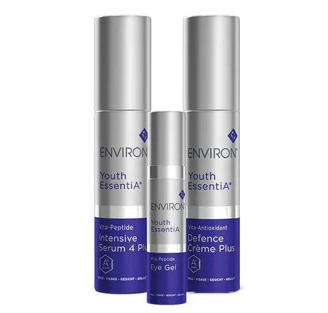 Environ YE Kit #4 Plus with Vita-Antioxidant Defence Creme and Vita-Peptide Eye Gel, skincare products for anti-aging.